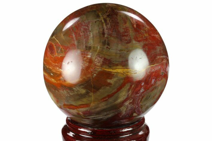 Colorful Petrified Wood Sphere - Madagascar #133831